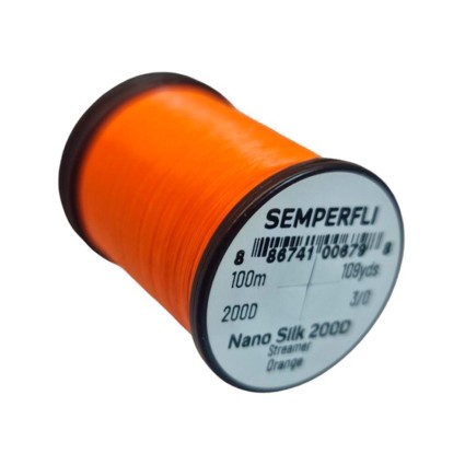 Нитки Semperfli Nano Silk Streamer 200D 100м 3/0 Orange фото