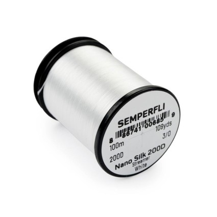 Нитки Semperfli Nano Silk Streamer 200D 100м 3/0 White фото