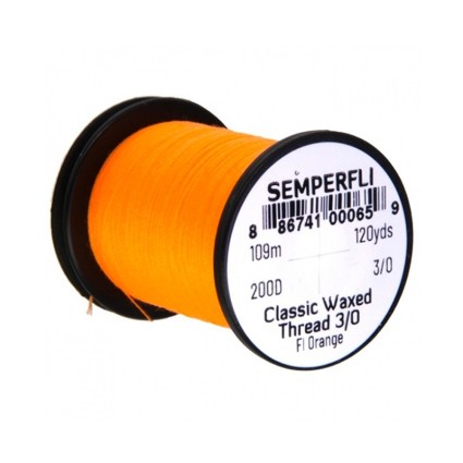 Нитки Semperfli Classic Waxed Thread 3/0 120yds Fl Orange фото 1