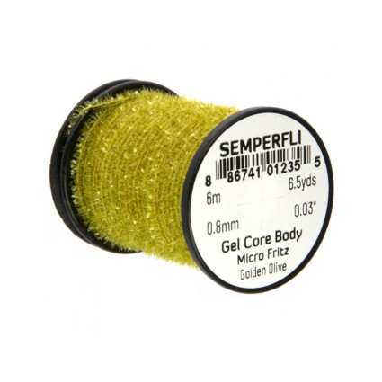 Тесьма Semperfli Gel Core Body Micro Fritz Golden Olive фото 1
