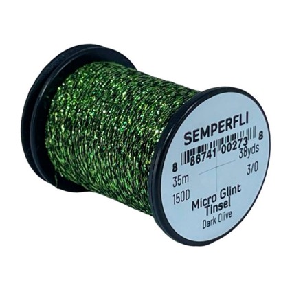Люрекс Semperfli Micro Glint Nymph Tinsel 35m Dark Olive фото