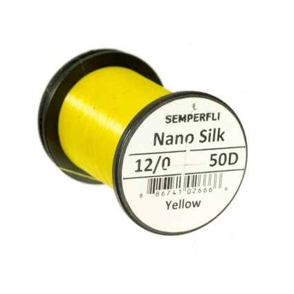 Нитки Semperfli Nano Silk 50D 50м 12/0 Yellow фото