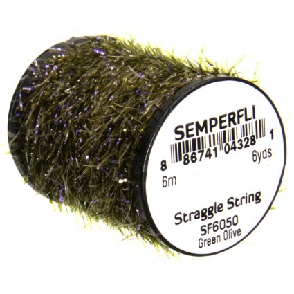 Тесьма Semperfli Straggle String Micro Chenille 6m Green Olive фото 1