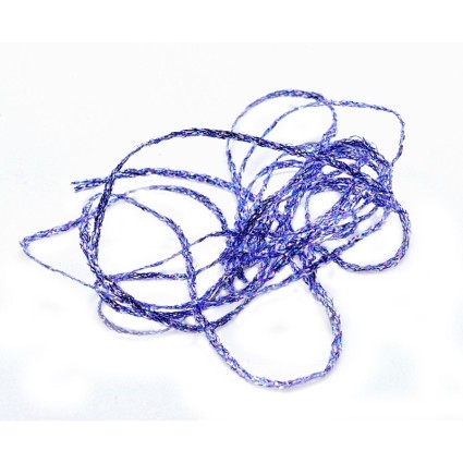 Люрекс плетеный Future Fly Metallic Flatbraid Silver & Purple фото 1