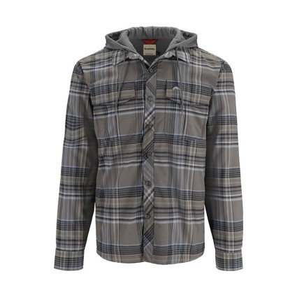 Рубашка SIMMS Coldweather Hoody Gunmetal Neo Plaid XL фото 1