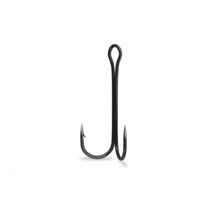 Крючки GURZA Double Hook Long Shank #2/0 Black Nickel 3pcs фото 1