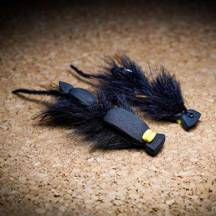 Муха нахлыст TFF Skater Mouse Articulated #4/0 M-6.5cm Black фото 2