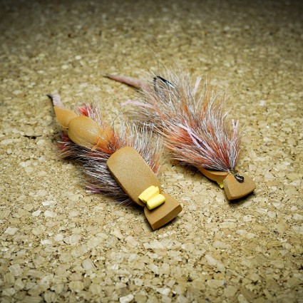 Муха нахлыст TFF Skater Mouse Articulated #4/0 L-7.5cm Light Brown фото 2