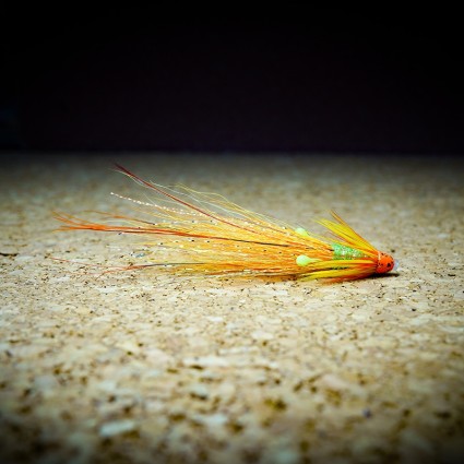 Муха лососевая TFF Franc-Snaelda Cone Bullet Small 7cm Shrimp Cascade/Chartreuse фото