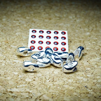 Головки TFF Brass Fish Skull Small 0.5g Silver Baitfish 10pcs фото 2