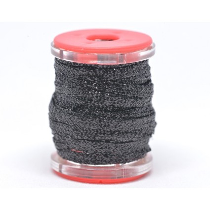 Люрекс плетеный Future Fly Mach2 Metallic Flatbraid Metallic Black 3m фото 1