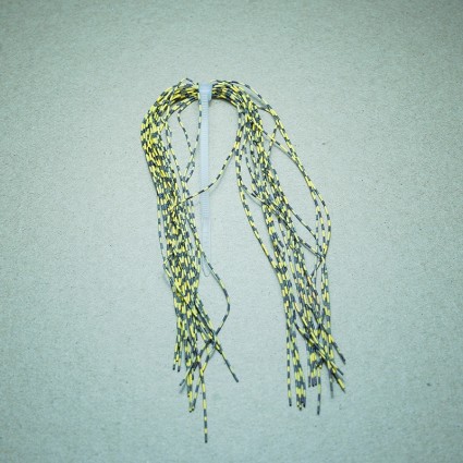 Ножки Fly Fishing Tales Black Barred Rubber Legs Small Yellow  фото