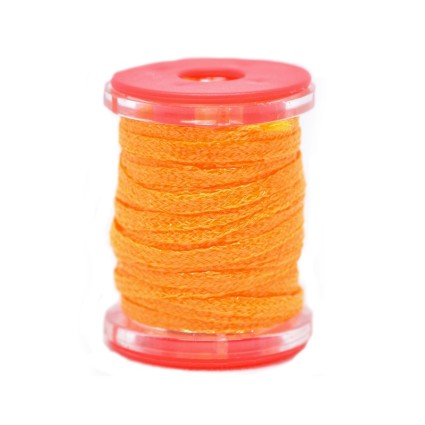 Люрекс плетеный Future Fly Mach2 Metallic Flatbraid Fl Orange 3m фото 1