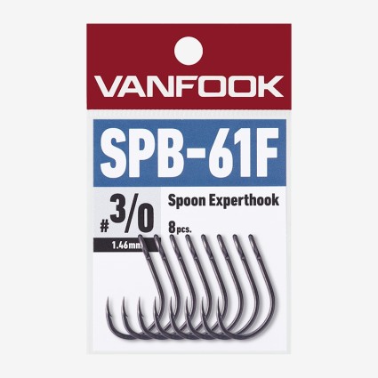 Крючки VANFOOK SPB-61F EXPERT HOOK EXTRA HEAVY #1/0 Fusso Black 12pcs фото 2