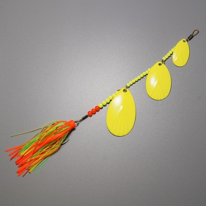 Блесна вращающаяся Threedem Fluted Pike Fluo Chartreuse #8 фото