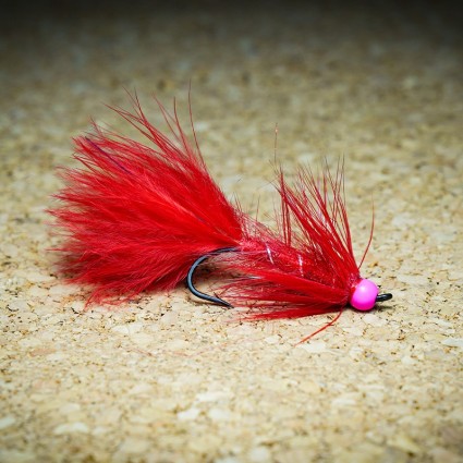 Муха нахлыст CRM Woolly Bugger Salmon TH 5.5mm #4 Red фото