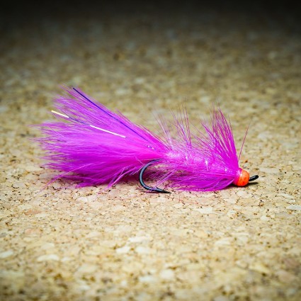 Муха нахлыст CRM Woolly Bugger Salmon TH 5.5mm #4 Fl Fuchsia/Chum Orange Head фото