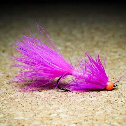 Муха нахлыст CRM Woolly Bugger Salmon TH 4.5mm #6 Fl Fuchsia/Chum Orange Head фото
