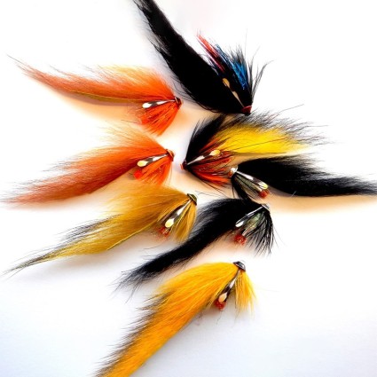 Муха лососевая Future Fly Zonker Tube Flies AJC 6cm Light Fiery фото 2