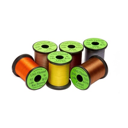 Нить монтаж UNI Thread Waxed 8/0 200yd Lt Olive  фото