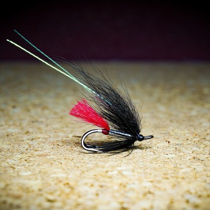 Муха лососевая TFF Silver Red Butt Ken Sawada SD3 Double Hook #8 фото