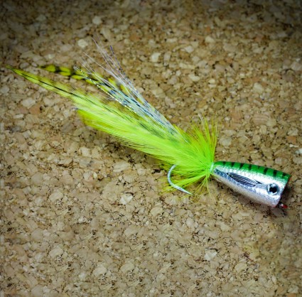 Муха нахлыст CRM Pike Popper #1/0 Chartreuse/Silver фото