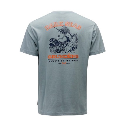 Футболка Grundens Dark Seas X Grundens Battlelines SS T-Shirt Silver XL фото 2