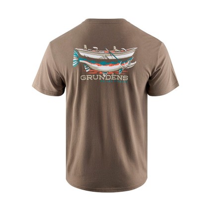 Футболка Grundens Drift Boat SS T-Shirt Otter S фото 2