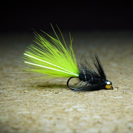 Муха нахлыст CRM Woolly Bugger Brass Head 4.0mm #8 Black/Chartreuse фото
