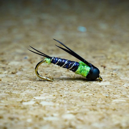 Муха нахлыст TFF Cherry Salmon Prince Nymph TH #8 Midnight/Chartreuse фото