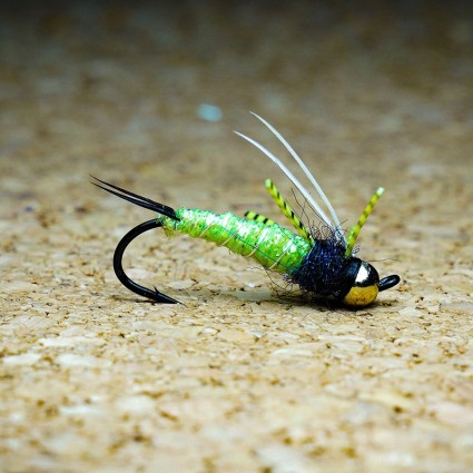 Муха нахлыст TFF King Salmon Prince Nymph TH #6 Fl Chartreuse Pearl фото