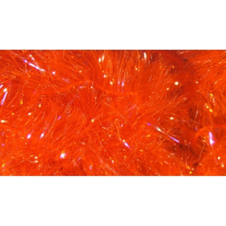 Синель Hareline Wide Frizzle Chenille 20mm #187 UV Hot Orange фото