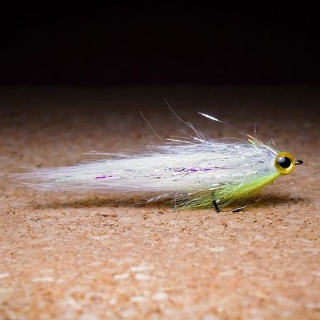 Муха Стример TFF Aspius Pusher 8cm White/Chartreuse Belly фото