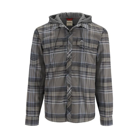 Рубашка SIMMS Coldweather Hoody Gunmetal Neo Plaid M фото
