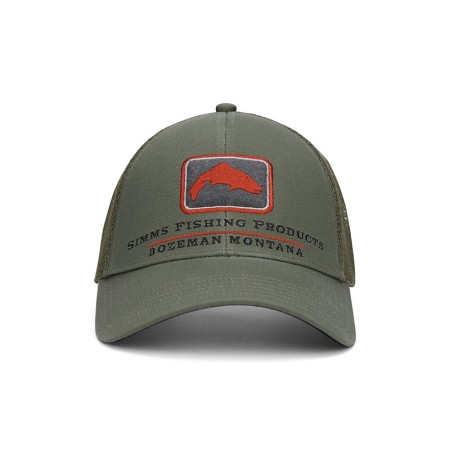 Бейсболка SIMMS Trout Icon Trucker Smocky Olive фото