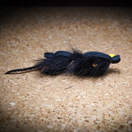Муха нахлыст TFF Skater Mouse Articulated #4/0 M-6.5cm Black фото