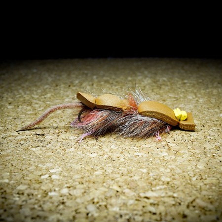 Муха нахлыст TFF Skater Mouse Articulated #4/0 L-7.5cm Light Brown фото