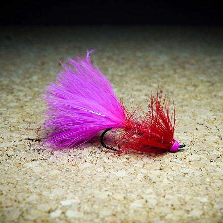 Муха нахлыст CRM Woolly Bugger Salmon TH 4.5mm #6 Red/Fl Fuchsia фото