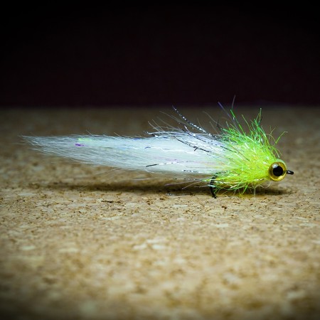 Муха Стример TFF Aspius Pusher 8cm Chartreuse Body/White фото