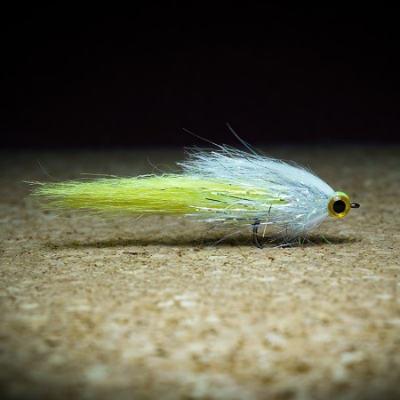 Муха Стример TFF Aspius Pusher 8cm White Body/Chartreuse фото