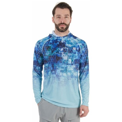 Термофутболка FHM Mark Hoodie V2 Принт голубой/Мятный M фото 5