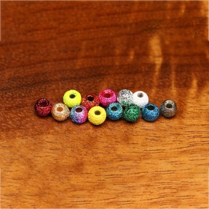 Головки Hareline Gritty Brass Beads #344 Silver Grit 5/32 3.8mm фото 2