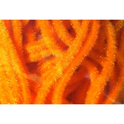 Синель Hareline Velvet Chenille Small #129 Fl Fire Orange фото 1