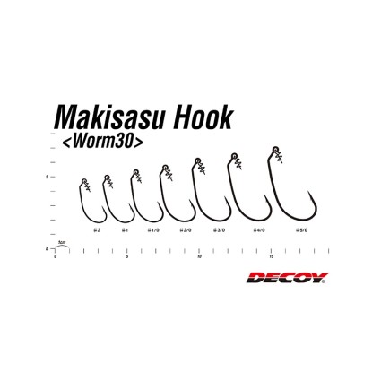 Крючок Decoy офсетный Worm 30 #1/0 4pcs фото 3